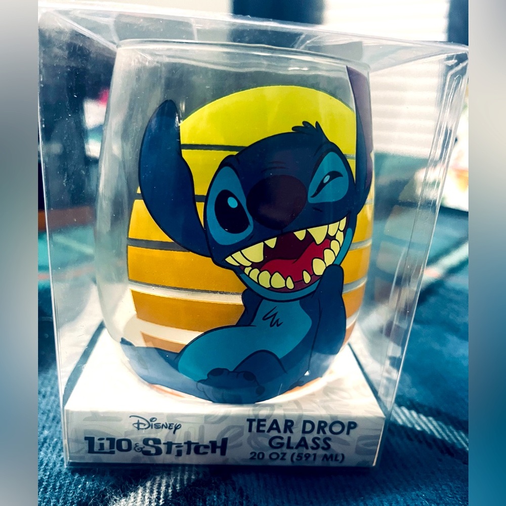 Disney Lilo and Stitch Tear drop Glass Glass
